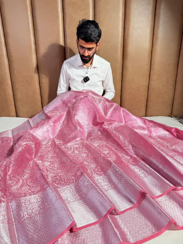 Metallic_Pink_Tissue_Silk_Floral_Weave_Saree