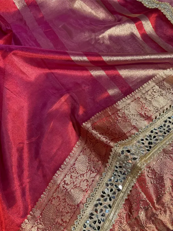 Metallic_Red_Bridal_Tissue_Silk_Mirror_Work_Banarasi_Saree