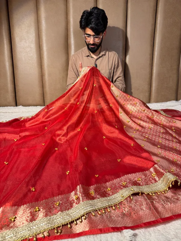 Metallic_Red_Kora_Tissue_Viral_Ghungroo_Saree