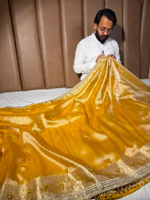 Metallic_Yellow_Kora_Tissue_Viral_Ghungroo_Saree_