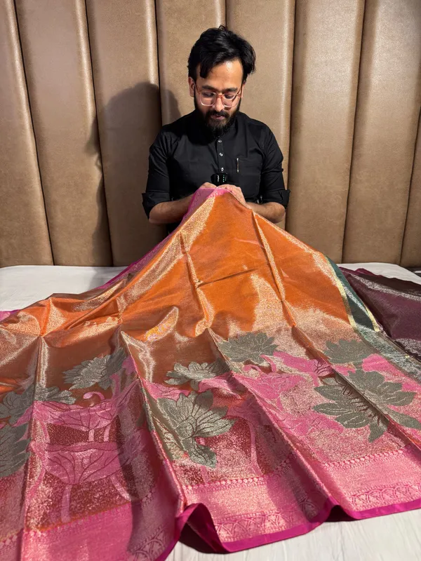 Most_Premium_banarasi_tissue_with_exclusive_border_and_rich_pallu_