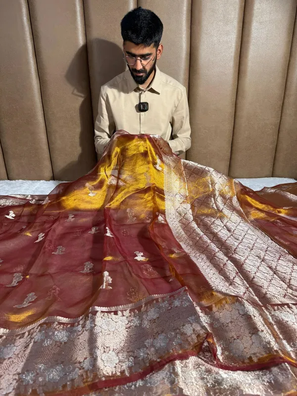 Rusted_Mustard_pure_tissue_silk_Banarasi_saree