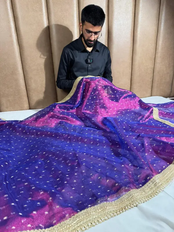 Rare_Baigani_Tissue_Silk_Designer_Lace_Work_Banarasi_Saree