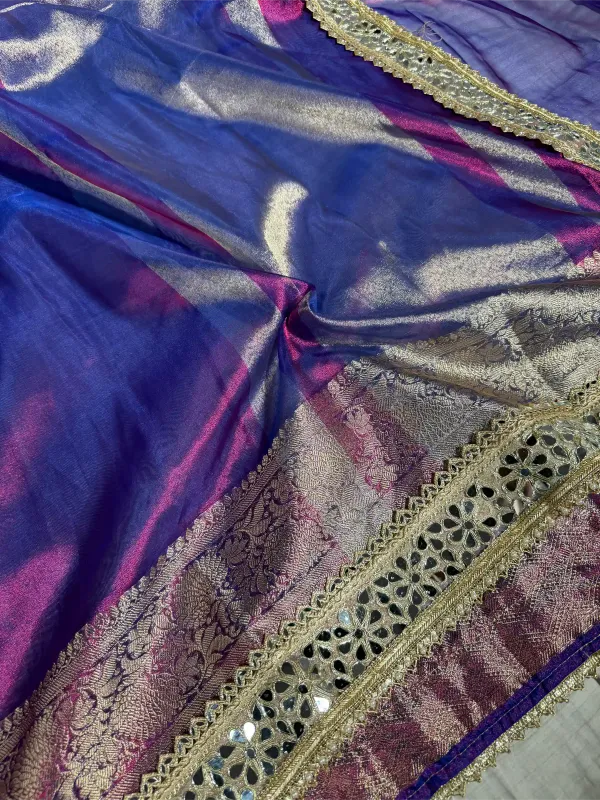 Rare_Baigani_Tissue_Silk_Mirror_Work_Banarasi_Saree