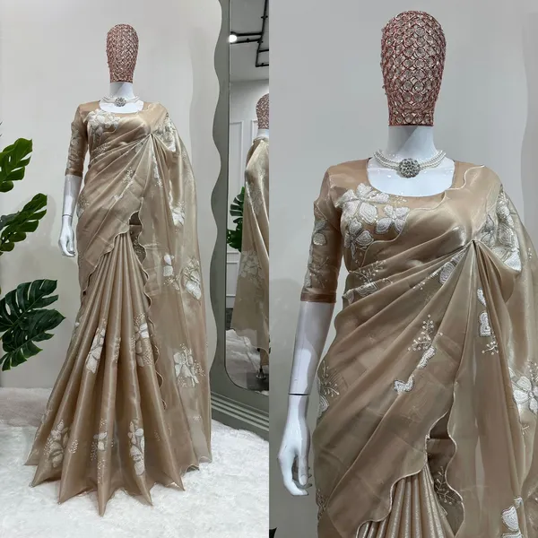 Rare_Ivory_Shimmery_Tissue_Silk_Sequins_Thread_Work_Buta_Designer_Saree