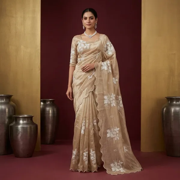 Rare_Ivory_Shimmery_Tissue_Silk_Sequins_Thread_Work_Buta_Designer_Saree