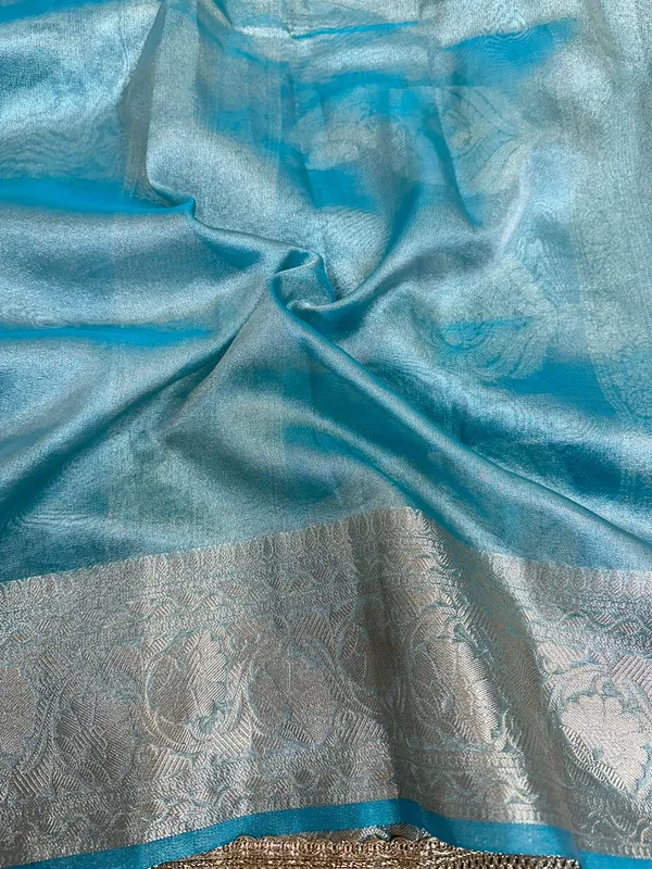Sea_Blue_Tissue_Silk_Lace_Attached_Banarasi_Saree