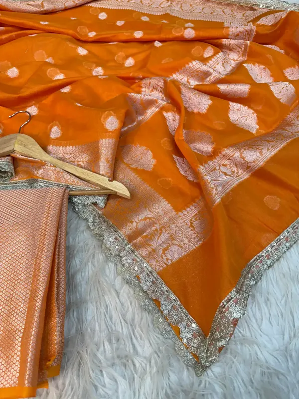 Subtle_Bright_Orange_Traditional_Softsilk_Lace_Work_Banarasi_Saree