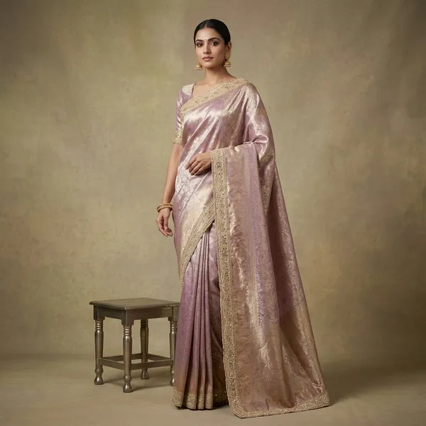 Lilac_Shade_Kanjivaram_Embossed_Tissue_Designer_Banarasi_Saree