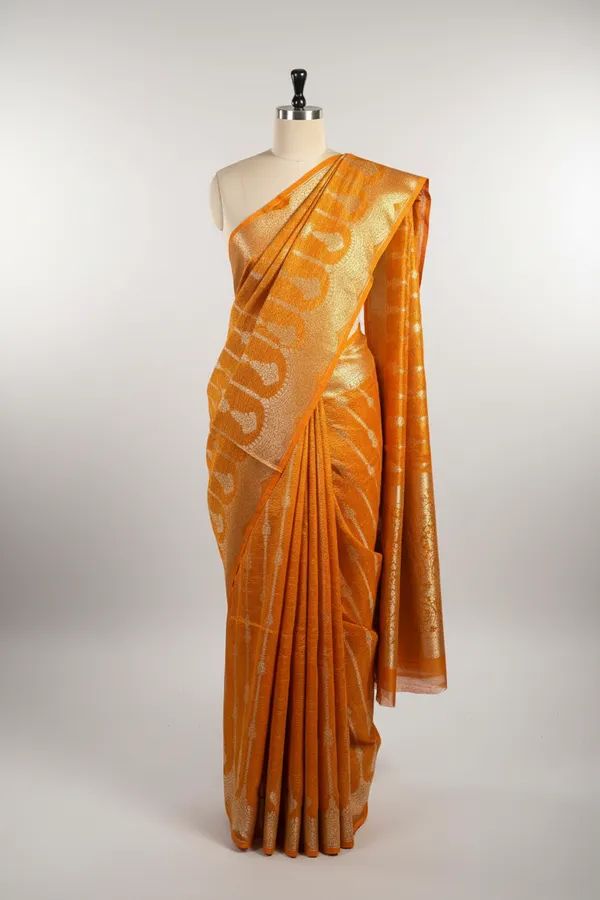 Rust_Orange_Crush_Tissue_Silk_Banarasi_Saree