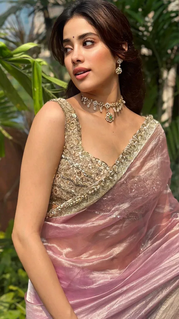 Metallic_Pink_Tissue_Silk_Lace_Work_Banarasi_Saree