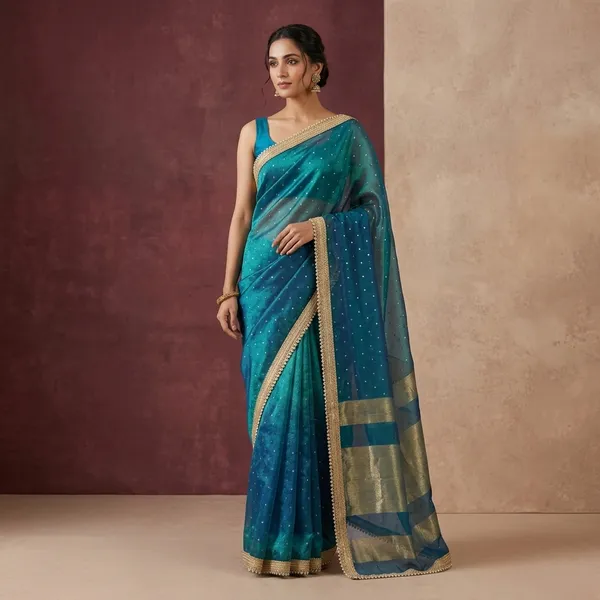 Worldâ€™s_1st_Peacock_Colour_Tissue_Silk_Designer_Lace_Work_Banarasi_Saree