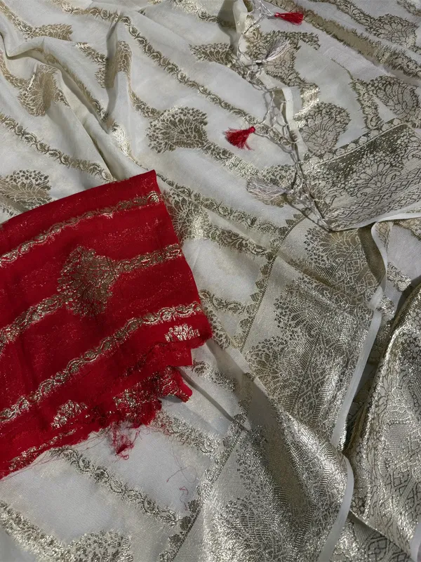 Light_Creame_Shade_Viscose_Georgette_Banarasi_Saree