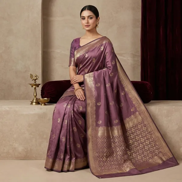 Dusty_shade_Traditional_Weave_Softsilk_Banarasi_Saree