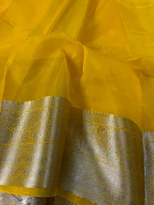 Yellow_Organza_Silk_Chikankari_Work_Banarasi_Saree