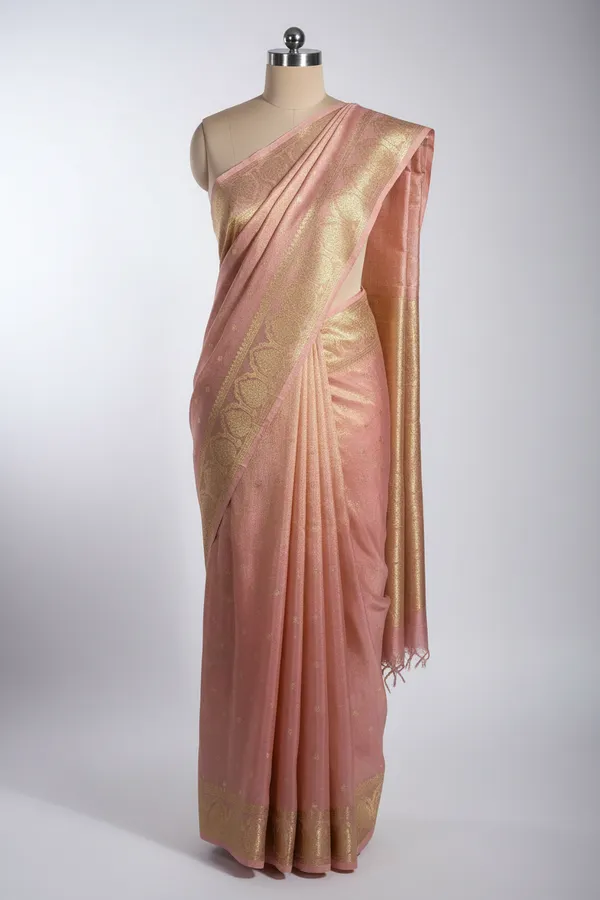 Mauve_Pink_Breathable_Tissue_Silk_Zari_Buti_Weave_Banarasi_Saree