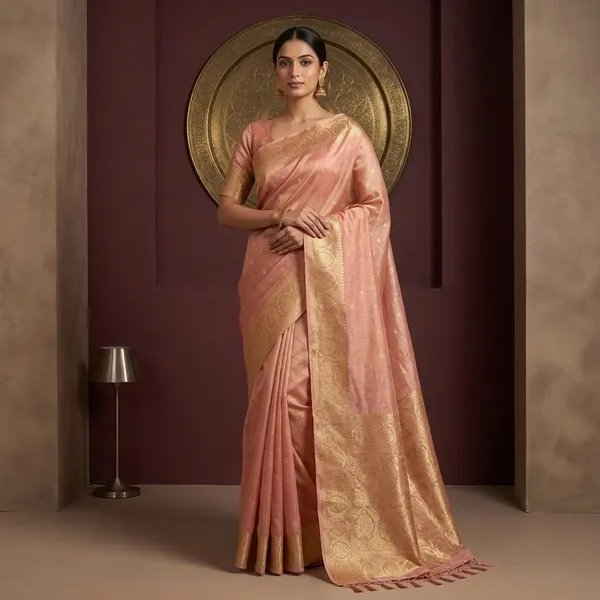 Mauve_Pink_Breathable_Tissue_Silk_Zari_Buti_Weave_Banarasi_Saree