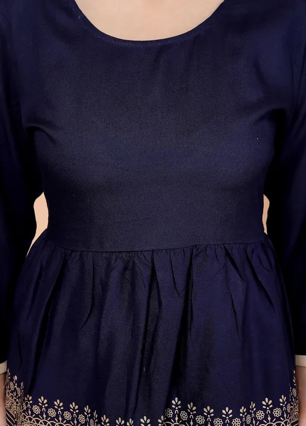 Navy_Blue_Cotton_Anarkali_Kurti_For_Women