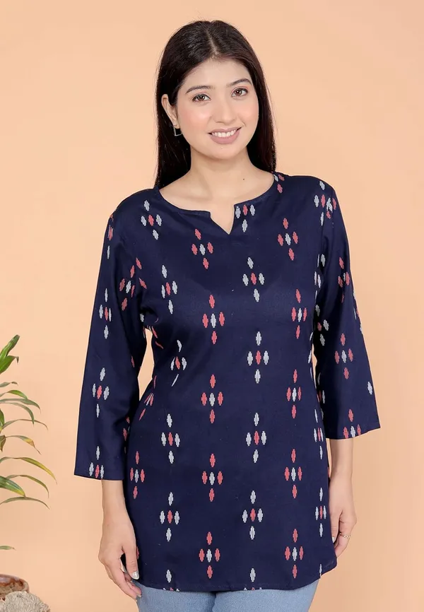 Purple_Rayon_Short_Kurti_For_Women