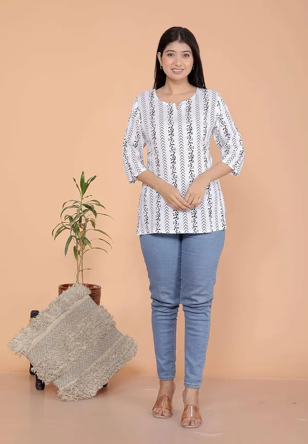 White_Rayon_Kurti_For_Women