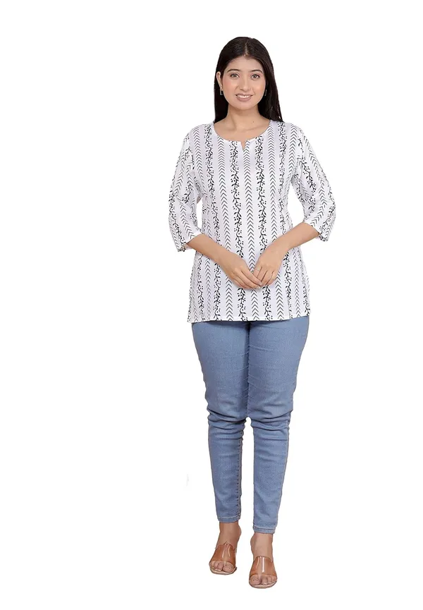 White_Rayon_Kurti_For_Women