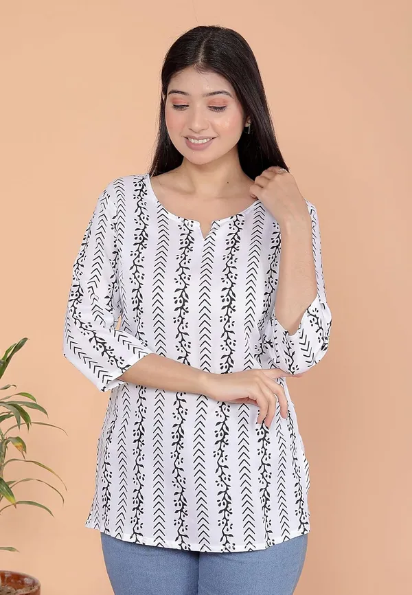 White_Rayon_Kurti_For_Women