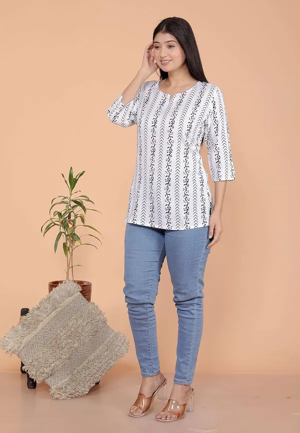 White_Rayon_Kurti_For_Women