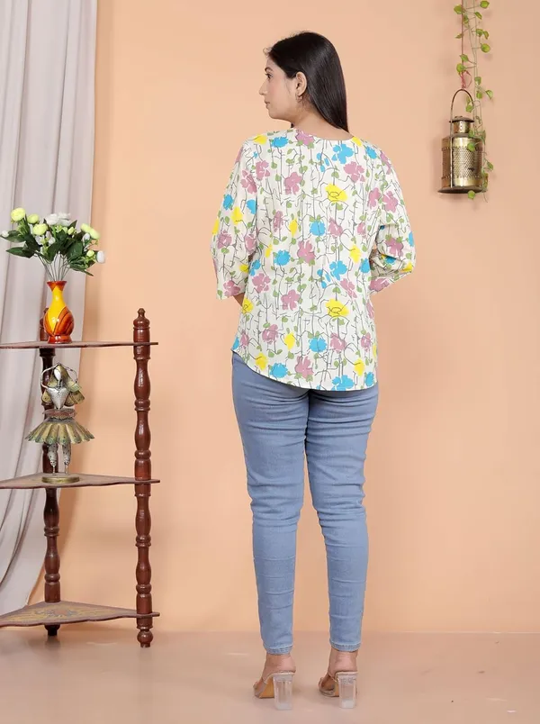 Cream_Cotton_Tunic_Kurti_For_Women