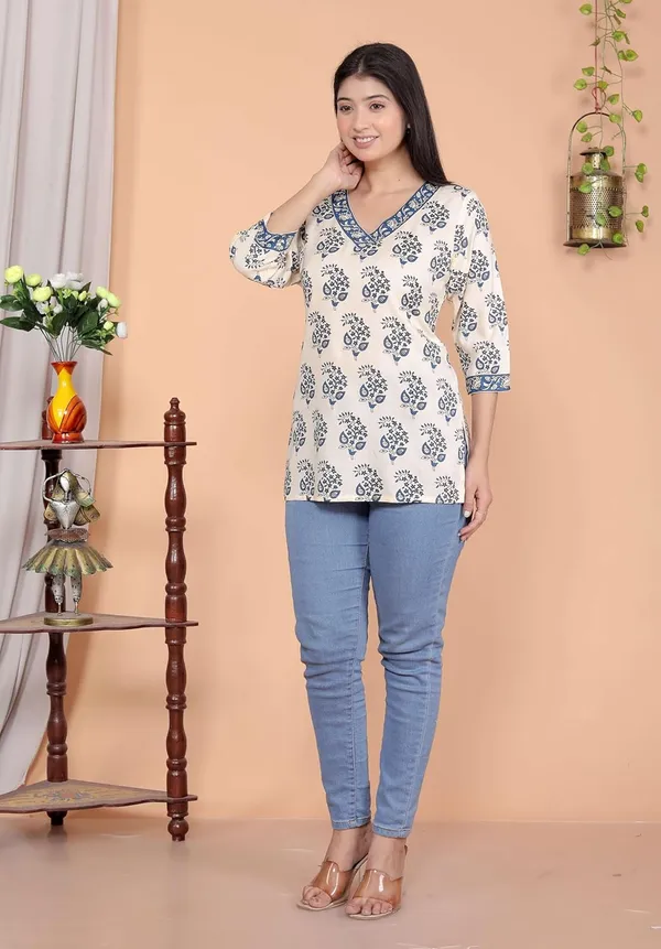 Cream_Cotton_Kurti_For_Women