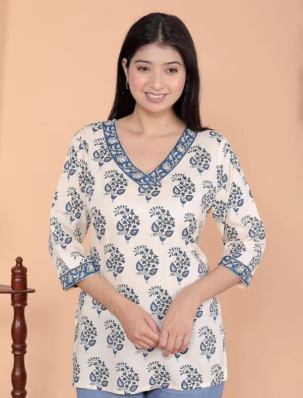 Cream_Cotton_Kurti_For_Women