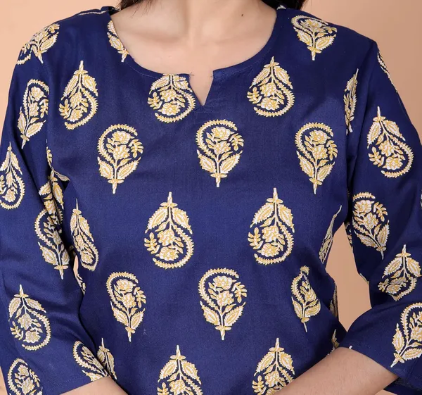 Dark_Blue_Rayon_Kurti_For_Women