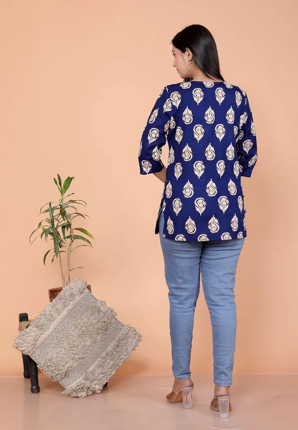 Dark_Blue_Rayon_Kurti_For_Women