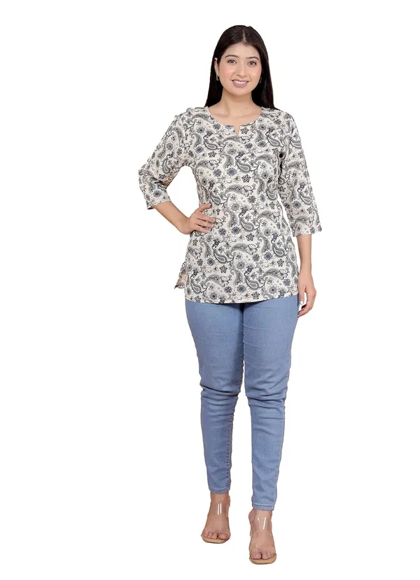 Off_White_Rayon_Kurti_For_Women