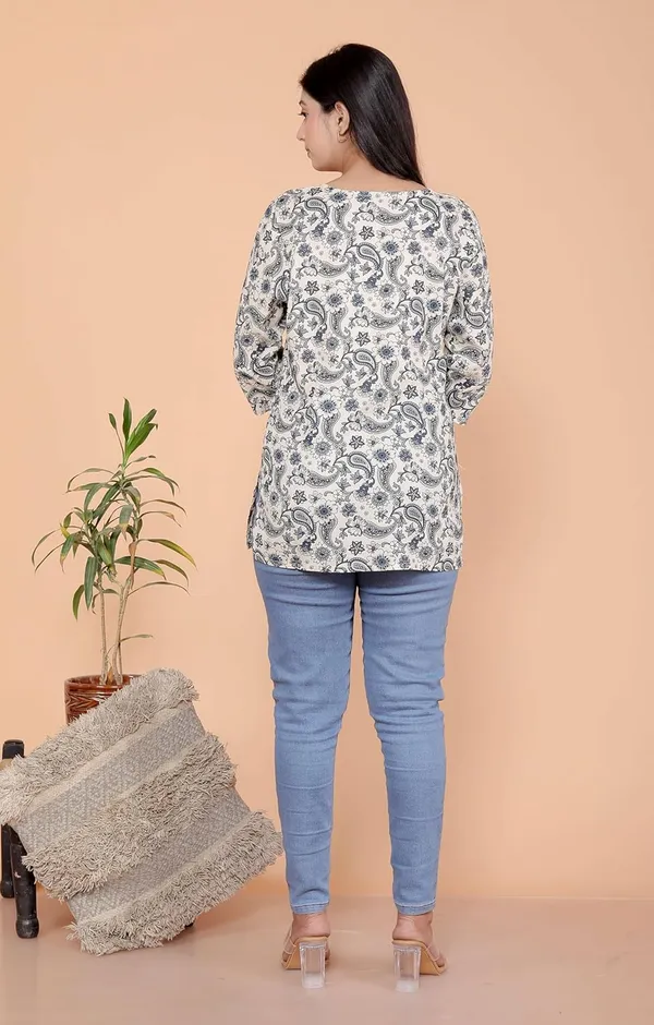 Off_White_Rayon_Kurti_For_Women