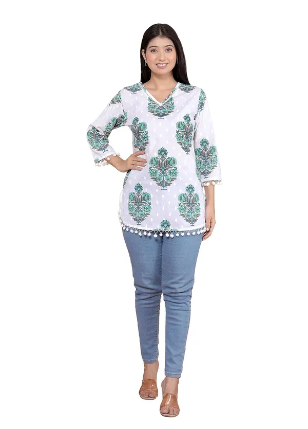 White_Cotton_Straight_Kurti_For_Women