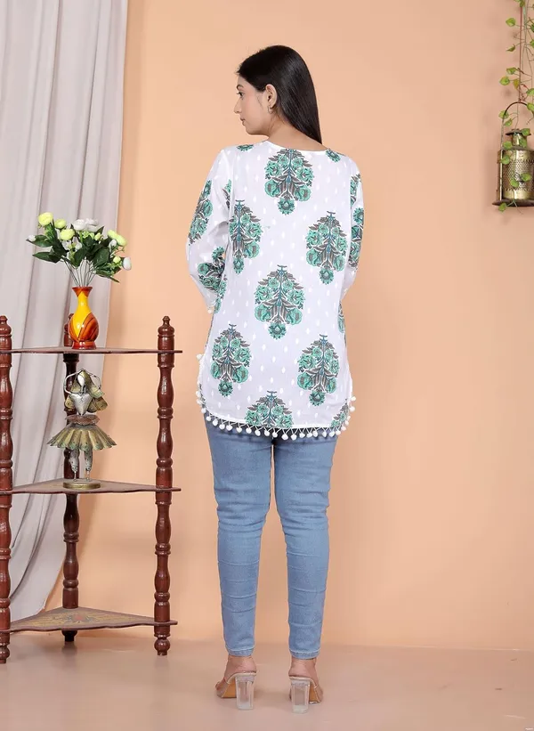 White_Cotton_Straight_Kurti_For_Women