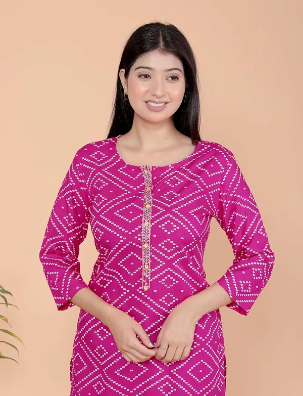 Pink_Cotton_Straight_Kurti_For_Women