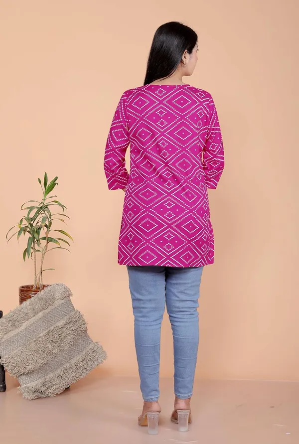 Pink_Cotton_Straight_Kurti_For_Women