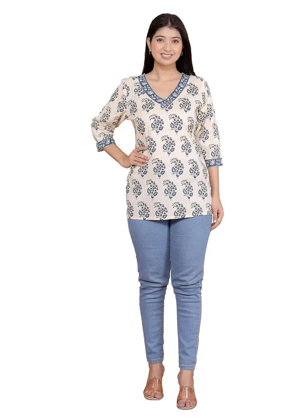 Cream_Cotton_Kurti_For_Women