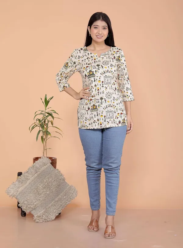 Multicolor_Rayon_Kurti_For_Women