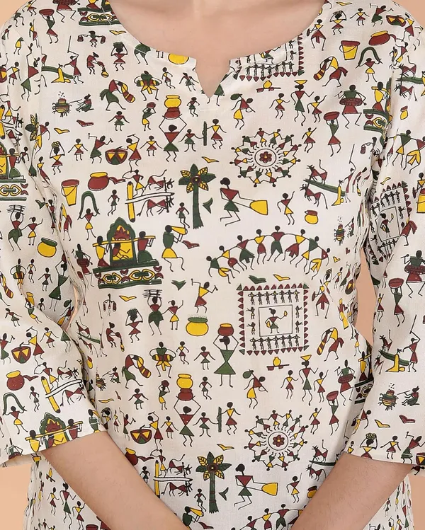 Multicolor_Rayon_Kurti_For_Women