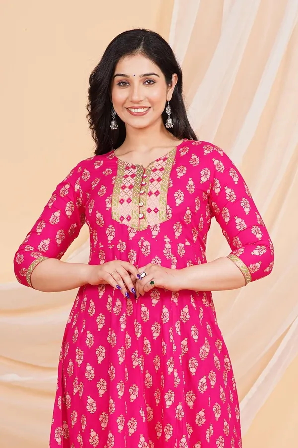 Pink_Rayon_Anarkali_Kurti_For_Women