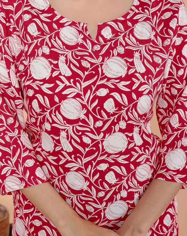 Red_Rayon_Short_Kurti_For_Women
