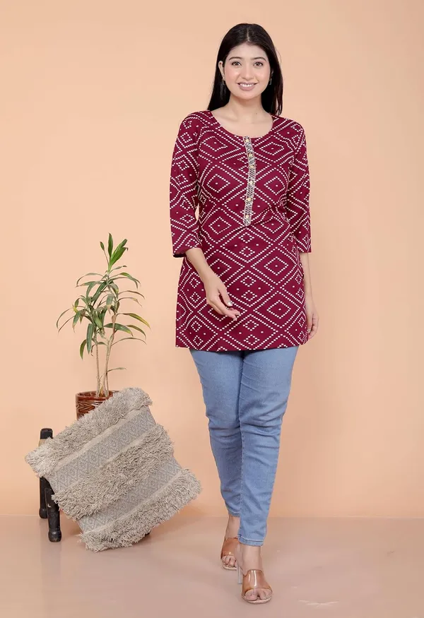 Purple_Cotton_Straight_Kurti_For_Women