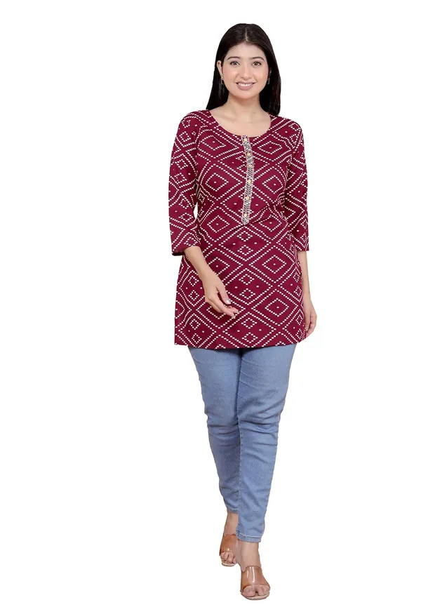 Purple_Cotton_Straight_Kurti_For_Women