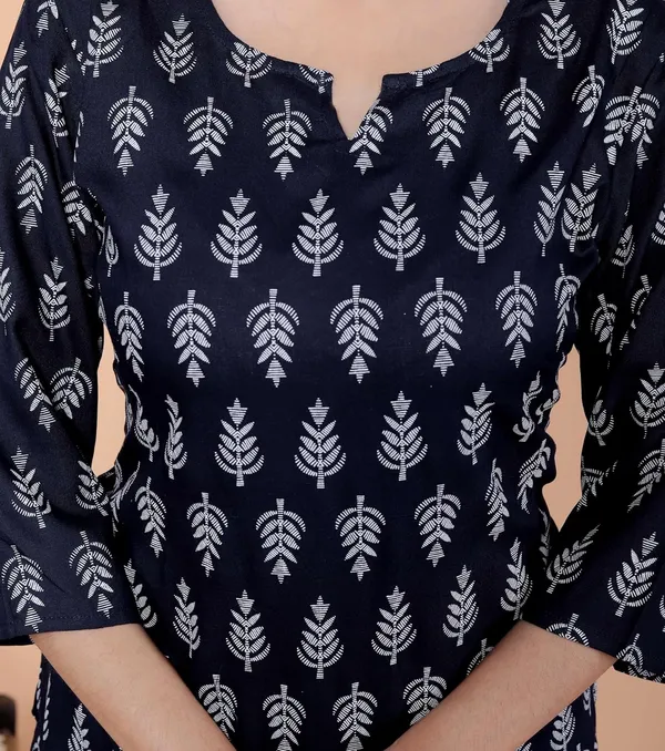 Black_Rayon_Short_Kurti_For_Women