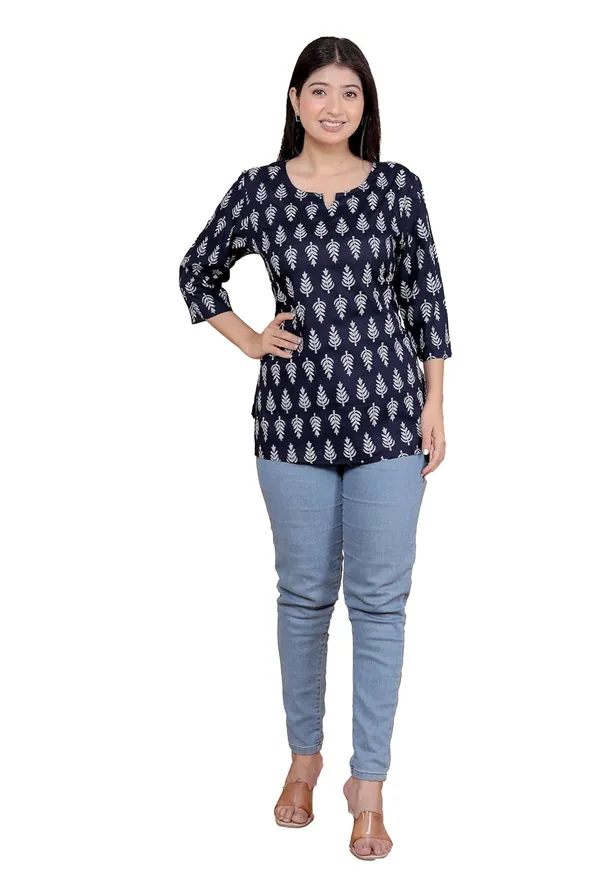 Black_Rayon_Short_Kurti_For_Women