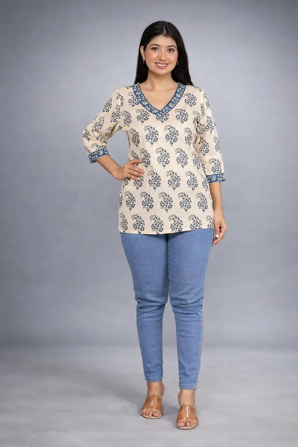 Cream_Cotton_Kurti_For_Women