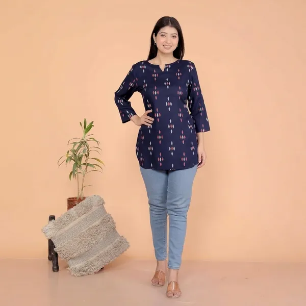 Purple_Rayon_Short_Kurti_For_Women