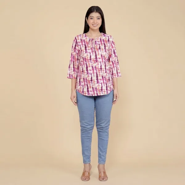 Multicolor_Cotton_Straight_Kurti_For_Women